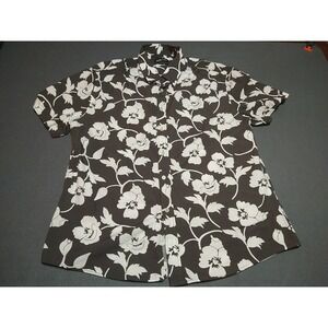 Stitch Note Tropical Shirt Men XL Light Black/White Island Vacation Cotton